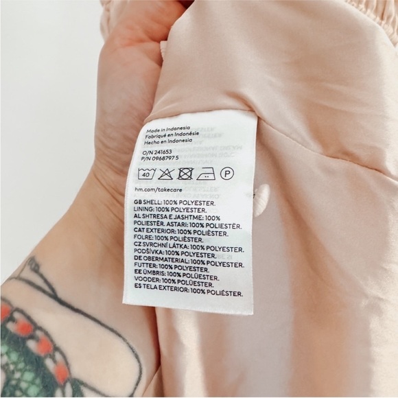 H&M Blush Pink Mini Dress Halter Neckline - Medium - Picture 7 of 13